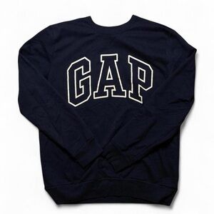 GAP Navy Blue Lightweight Crewneck Sweater with Logo